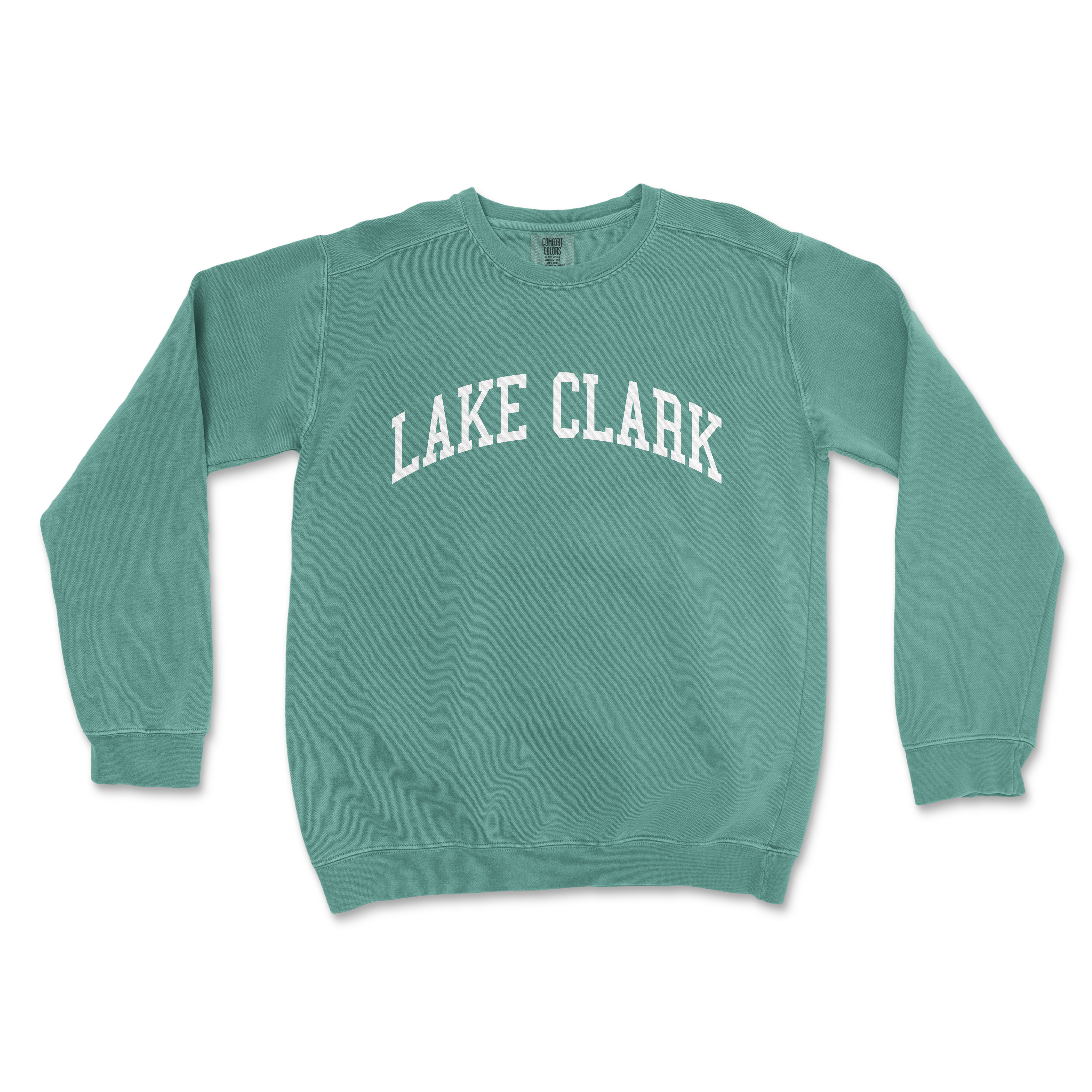 a lake clark sweatshirt with the word lake clark on it