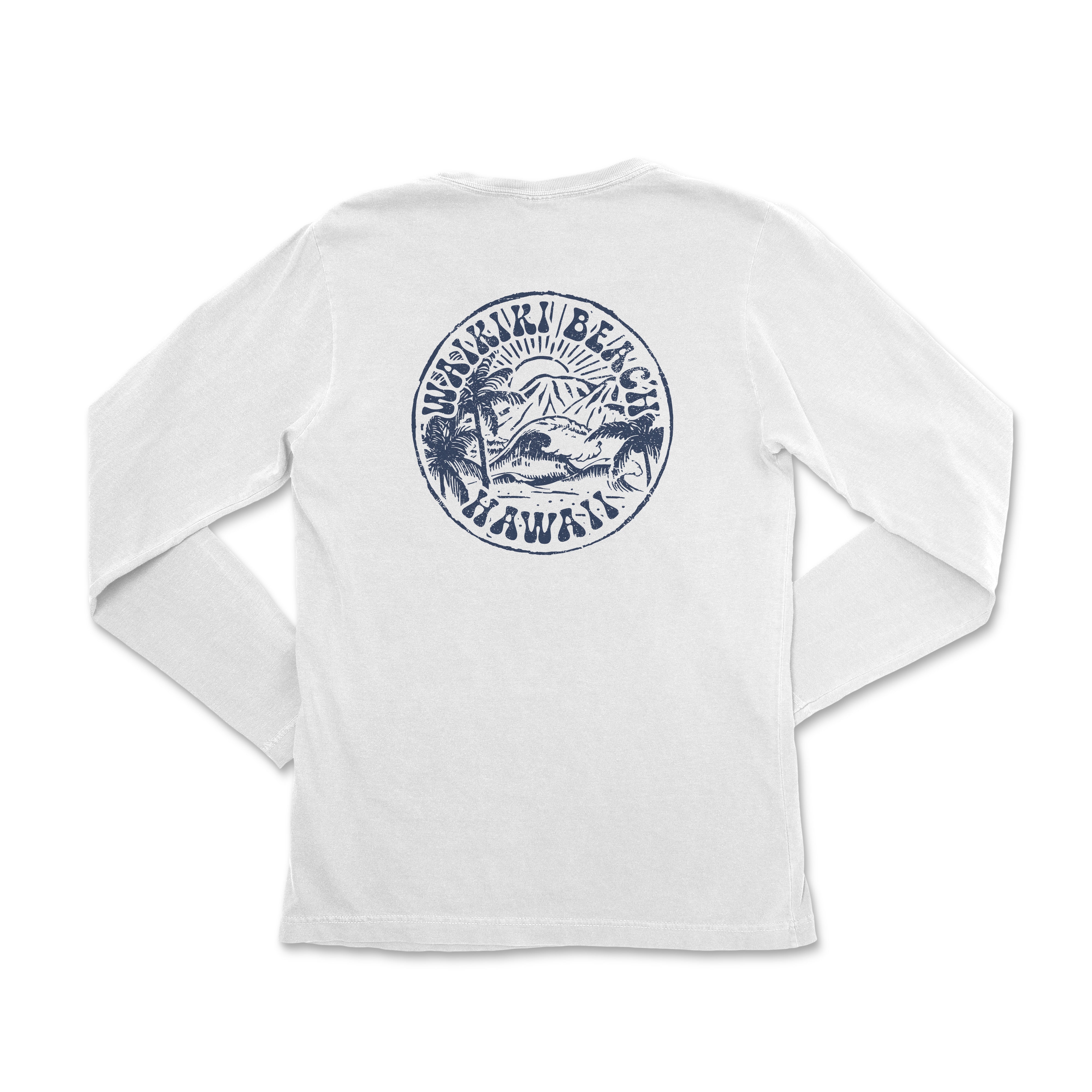 Waikiki Beach Hawaii Long Sleeve Shirt