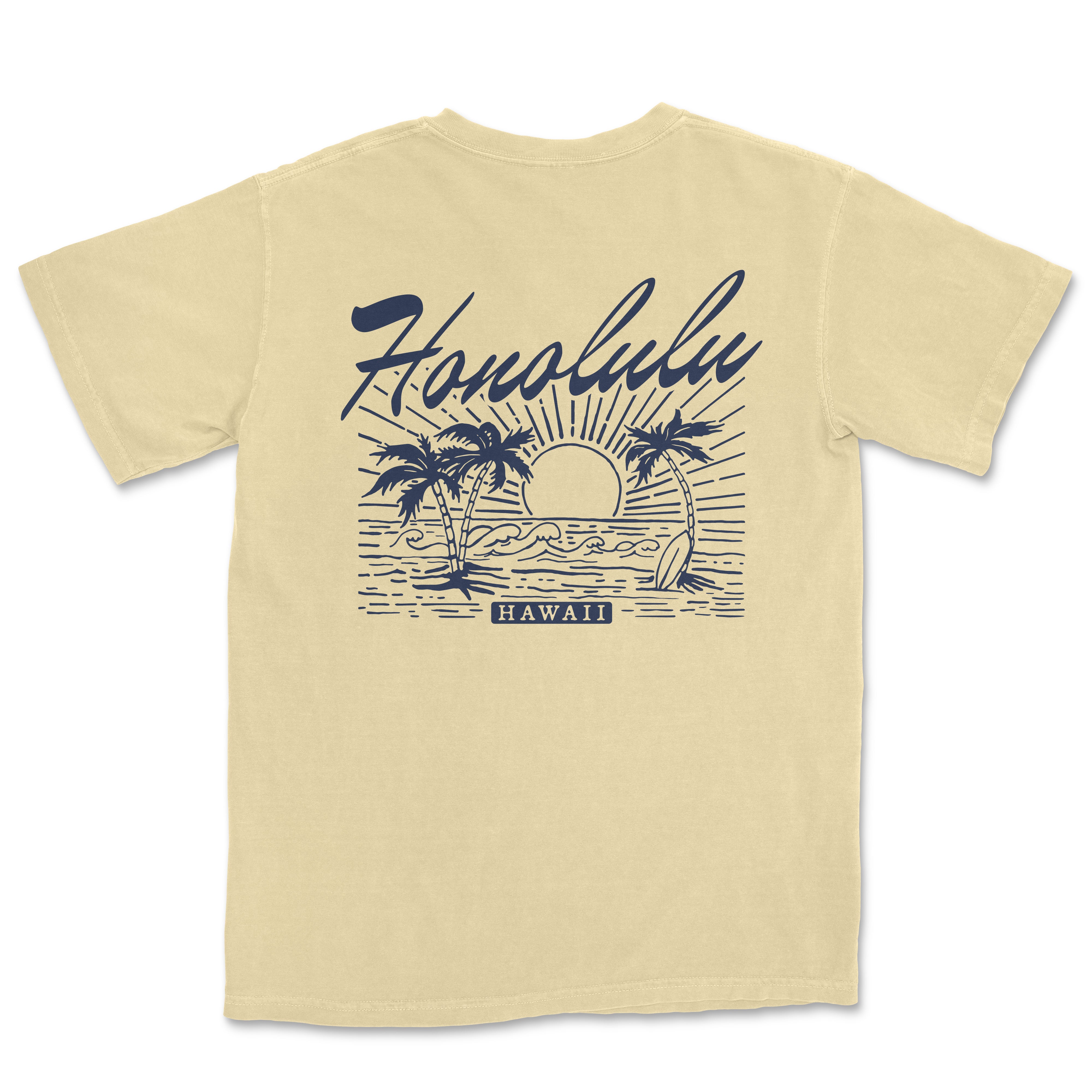 a t - shirt with the words honolulu on it