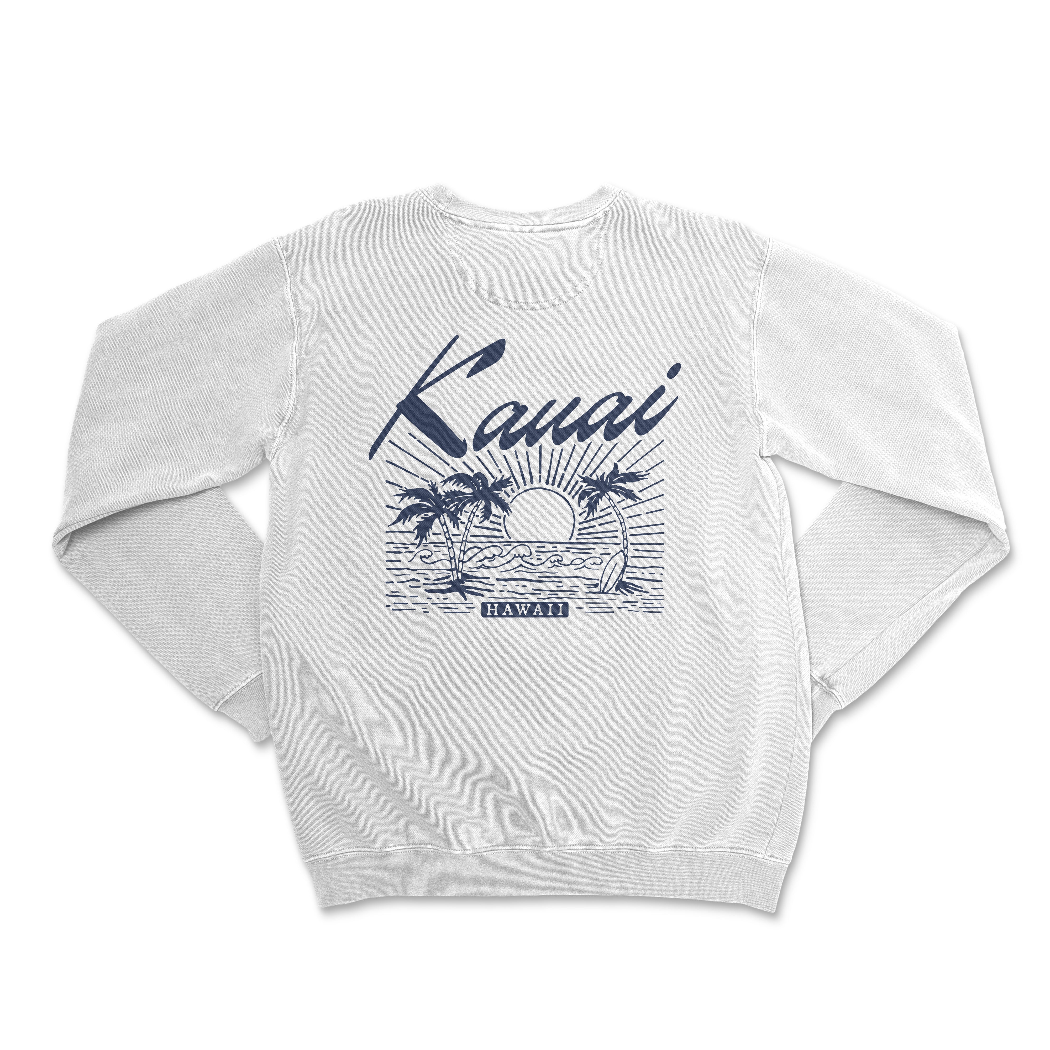 a white sweatshirt with the words kanui on it