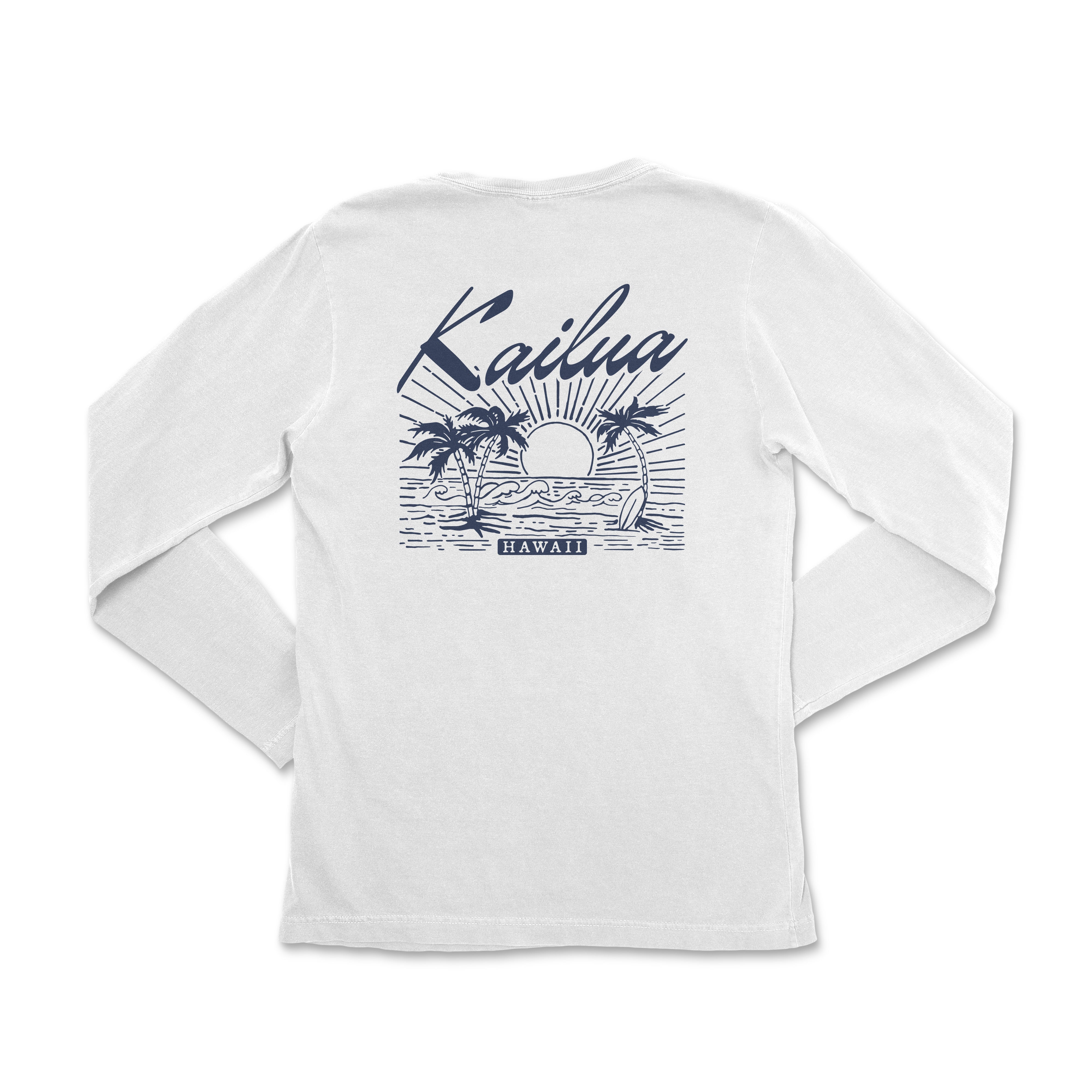 a white shirt with the words kalua on it