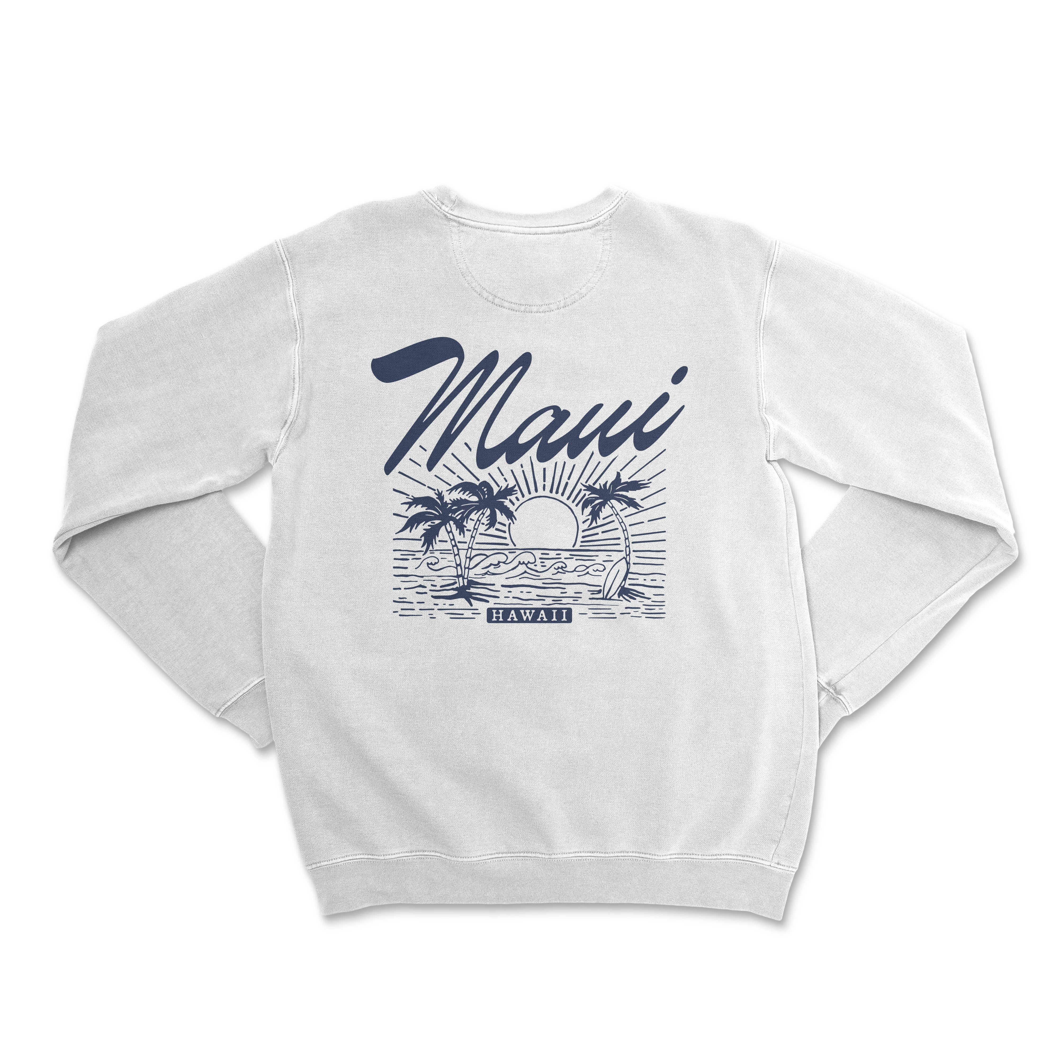 a white sweatshirt with the words hawaii on it