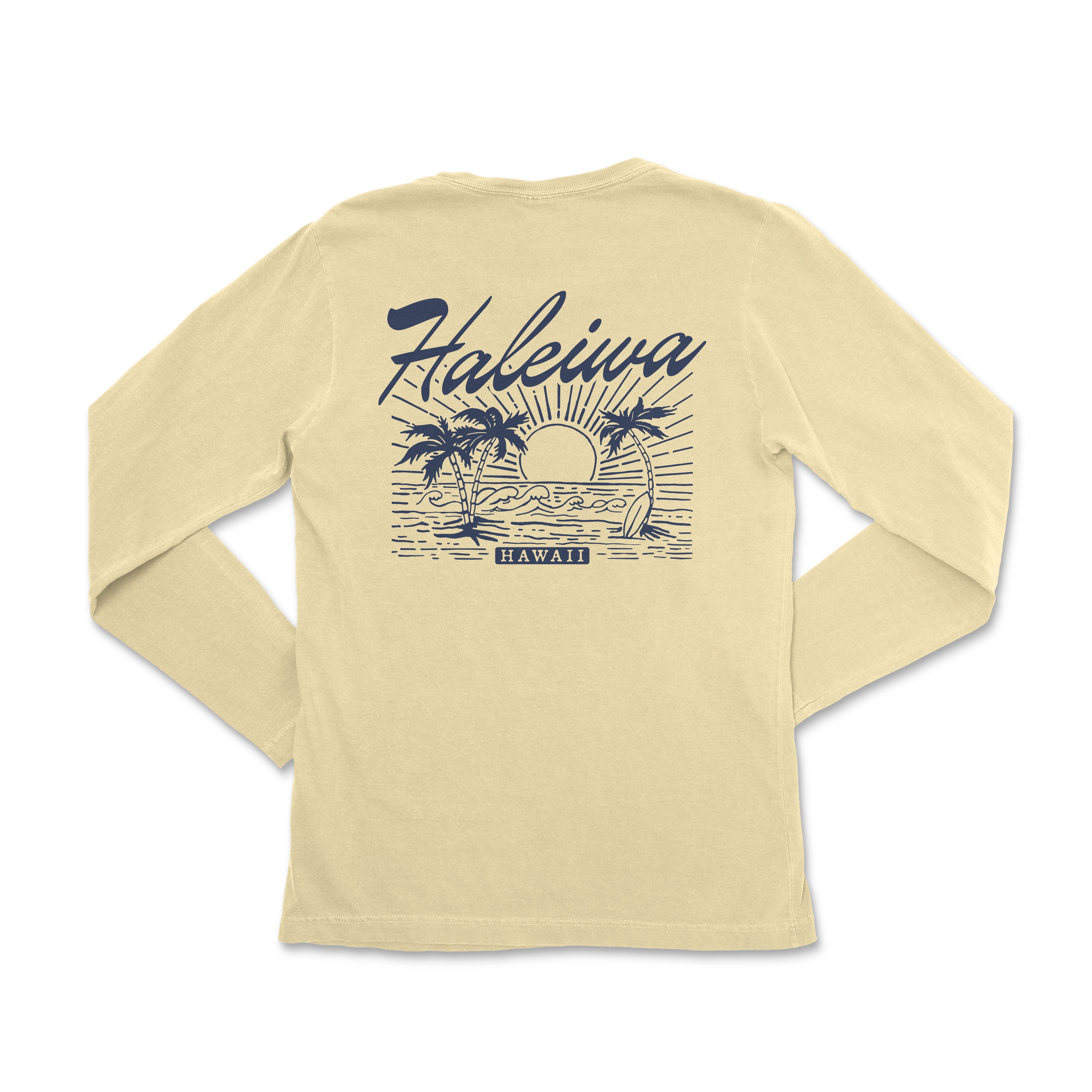 a women's long sleeve shirt with the words hawaii on it