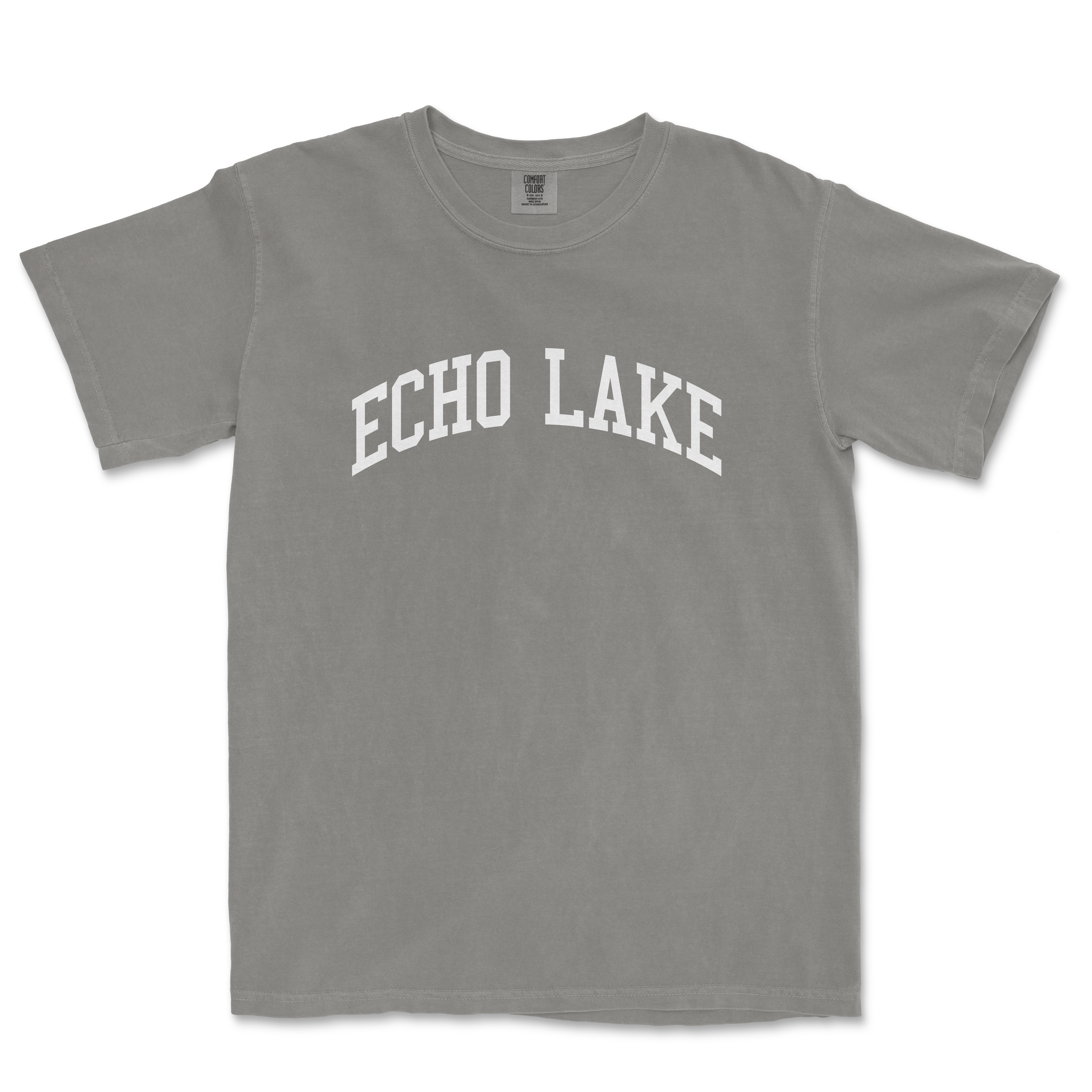 a t - shirt with the word echo lake on it