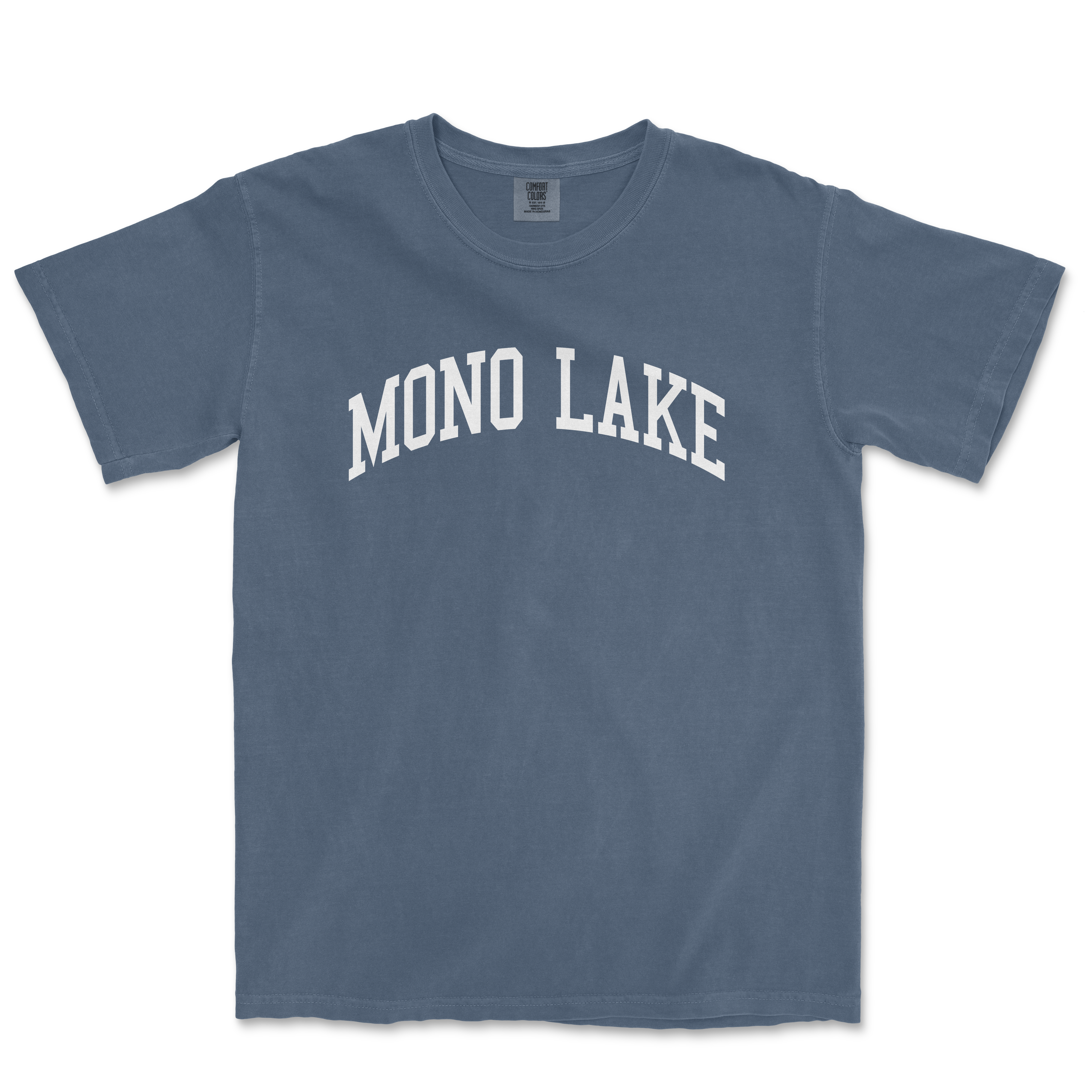 a blue t - shirt with the word mono lake on it