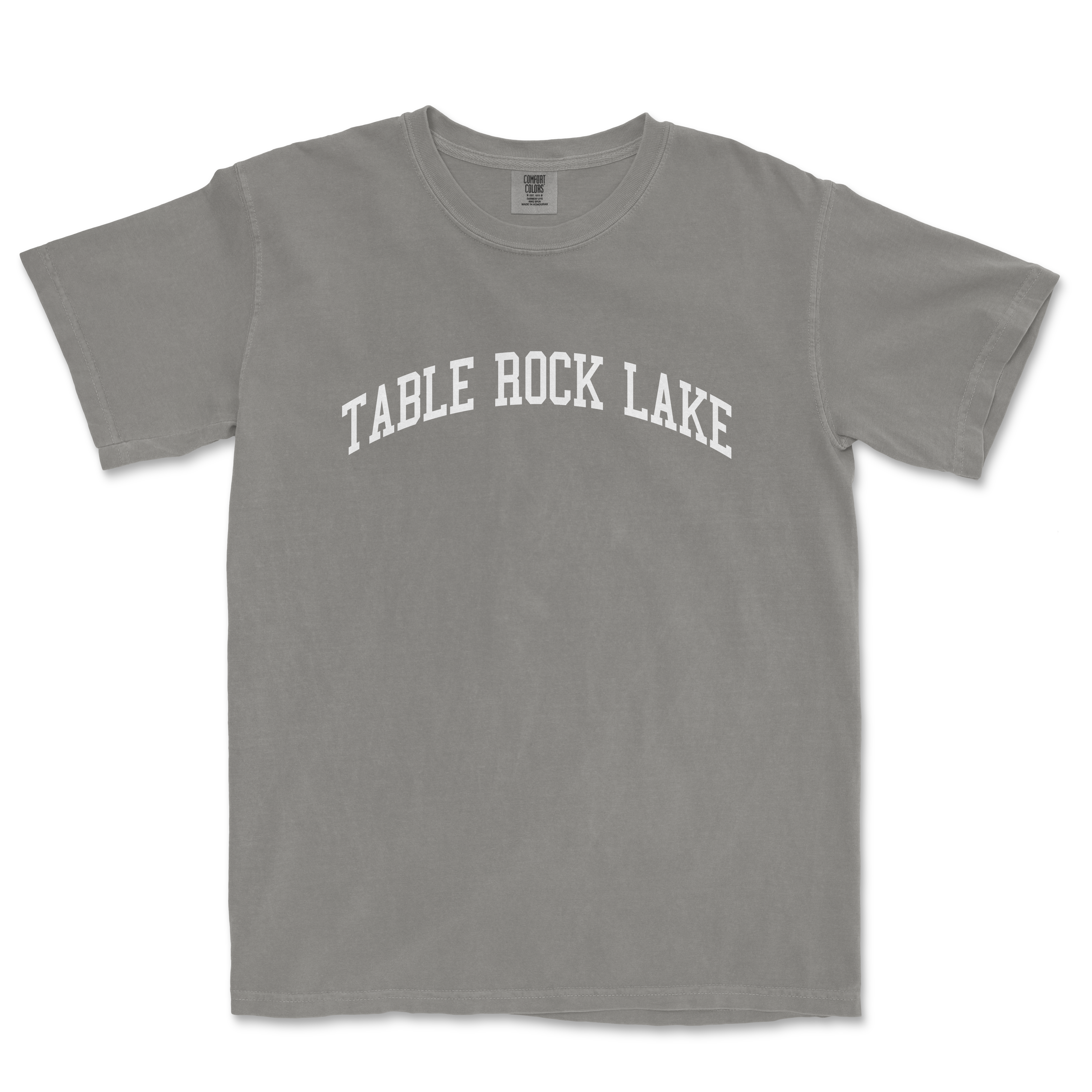 a gray table rock lake t - shirt