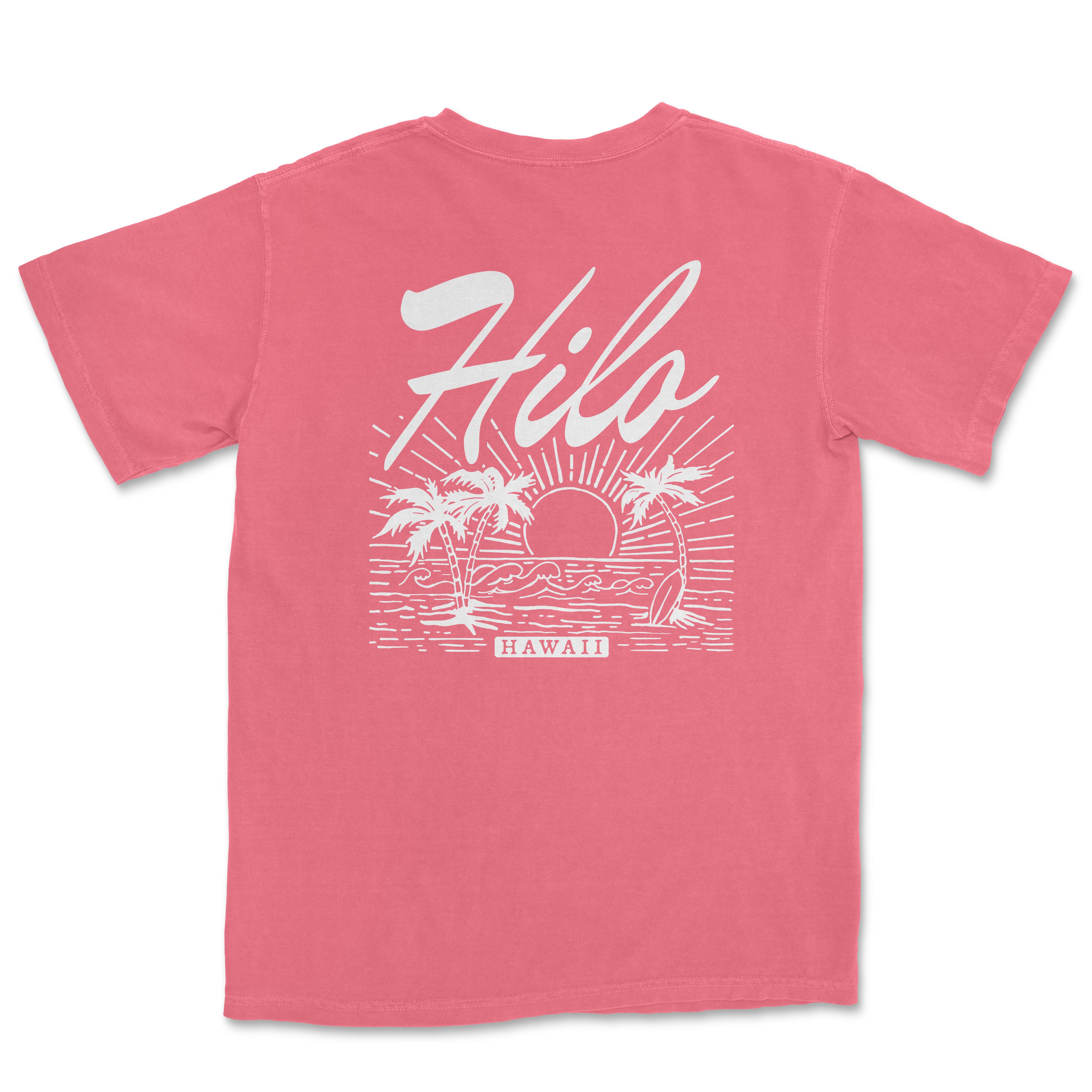 a pink shirt with the words hilo on it