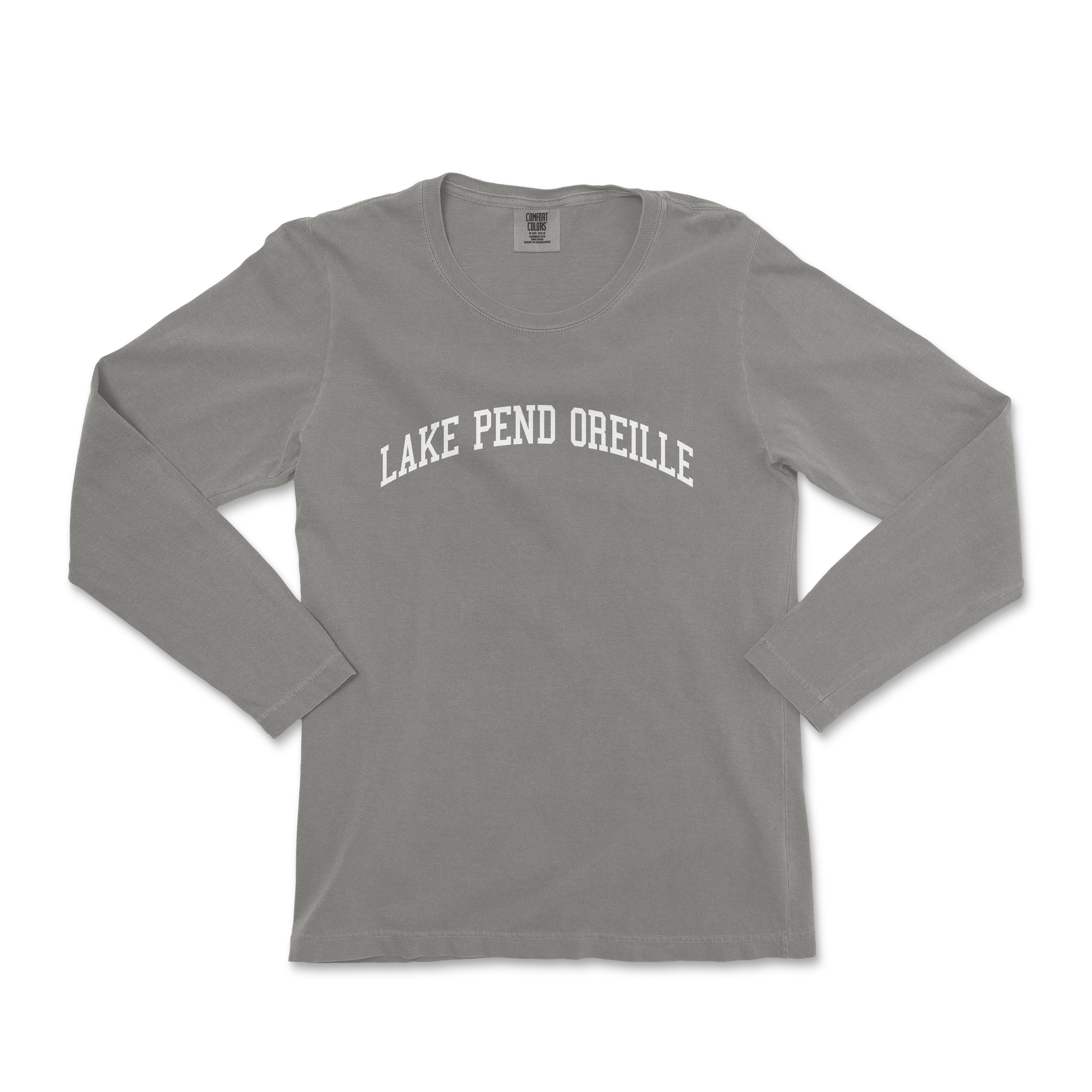 a long sleeve shirt that says lake pend orelle