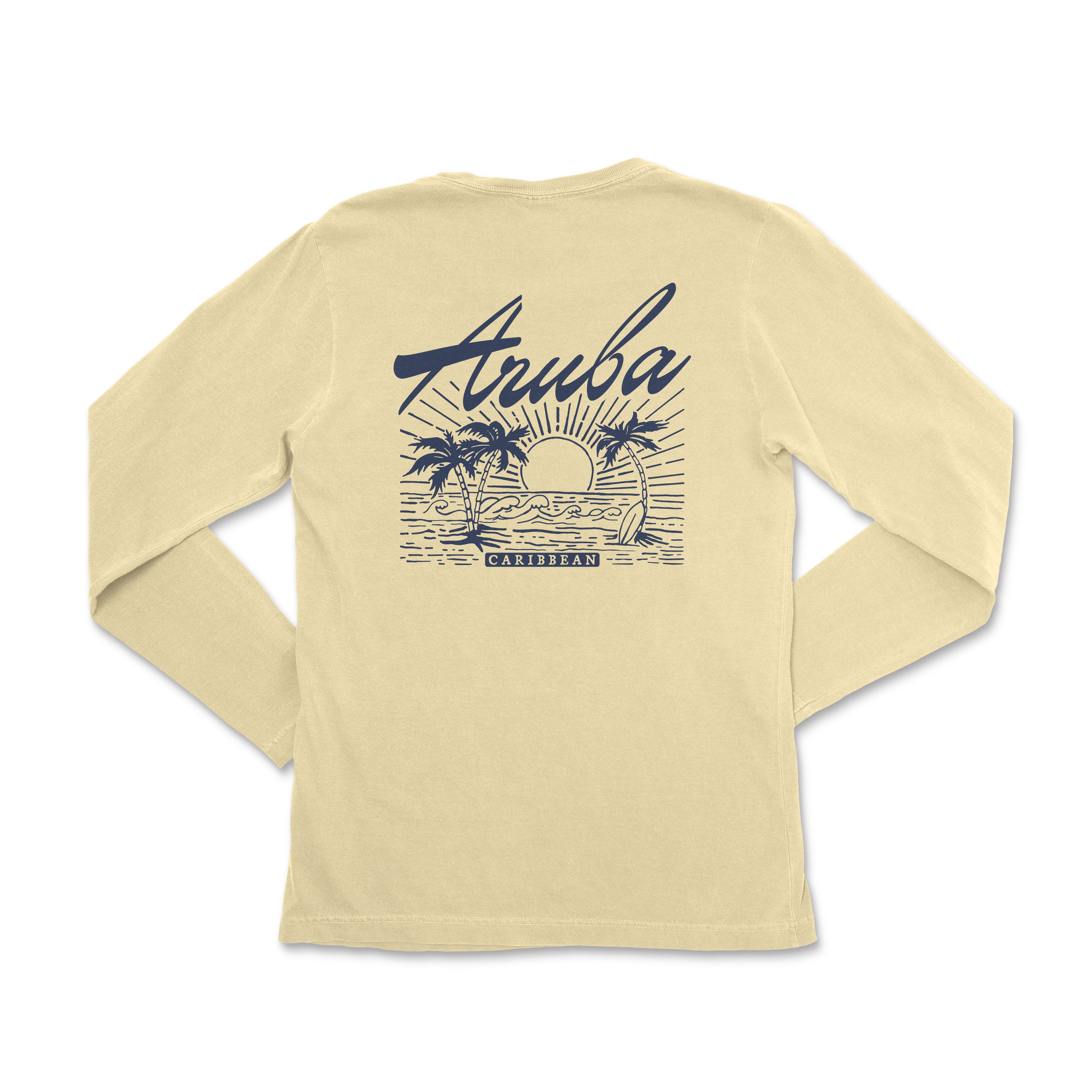 a women's long - sleeved shirt with an image of a boat and