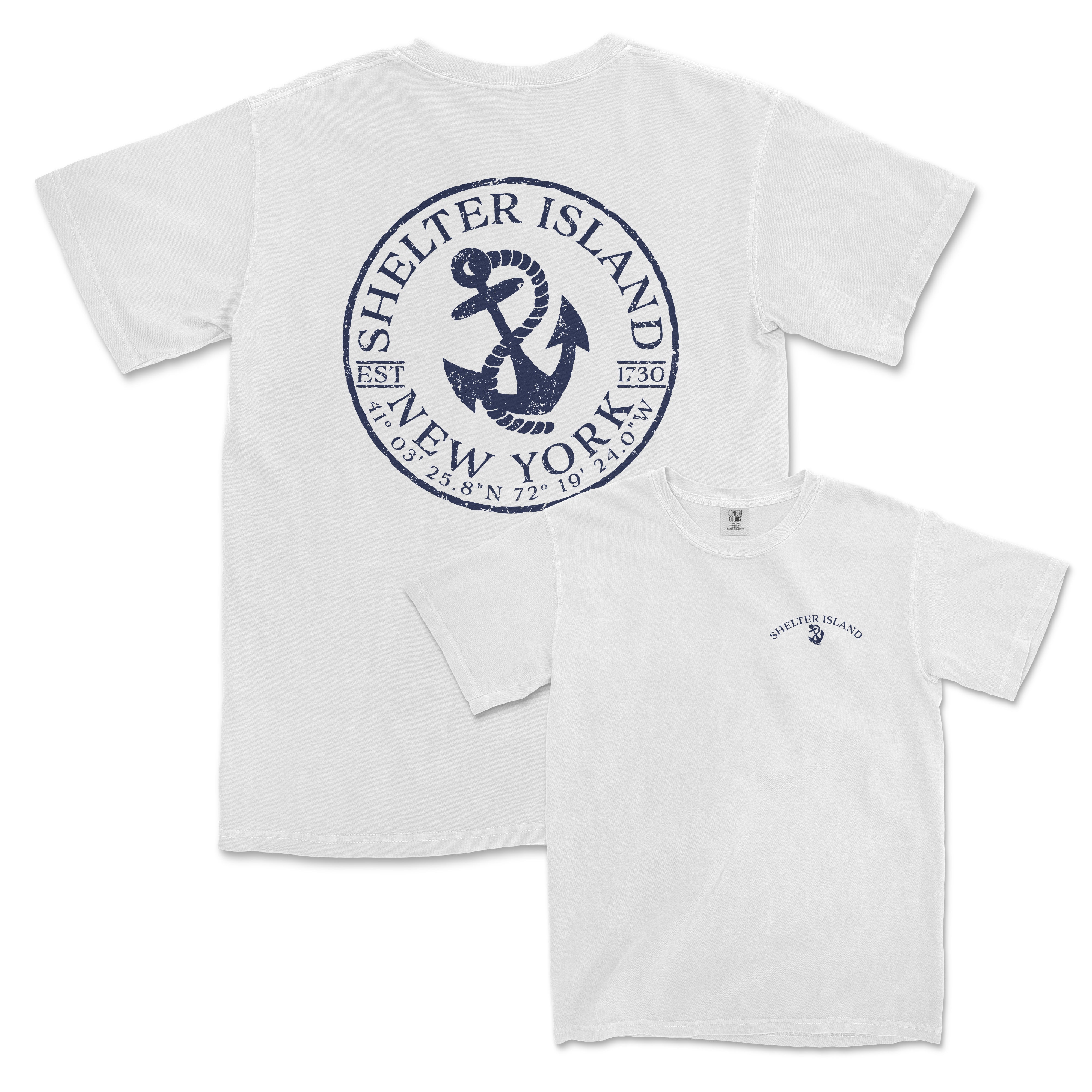 a white t - shirt with an anchor on it